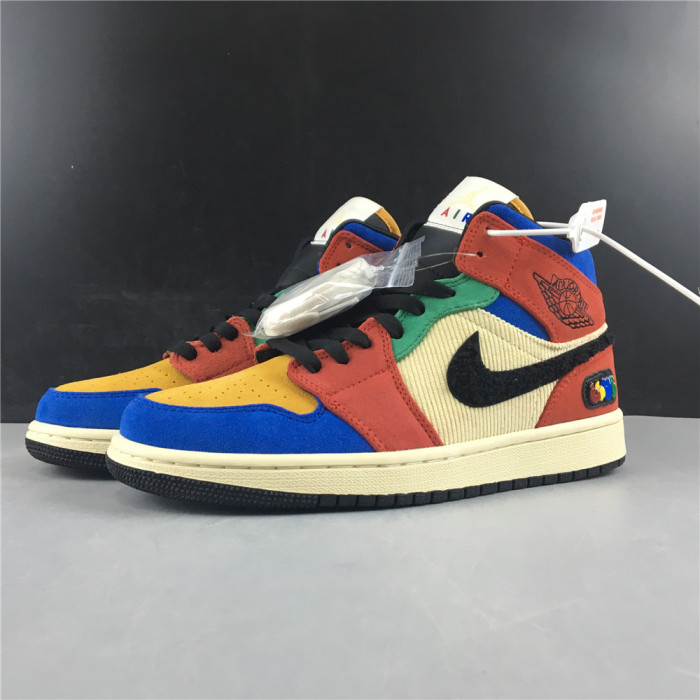 air jordan 1 mid blue the great cu2805-100