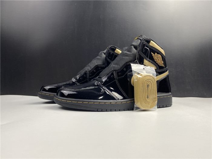 air jordan 1 high og patent ‘black gold’ 555088-032