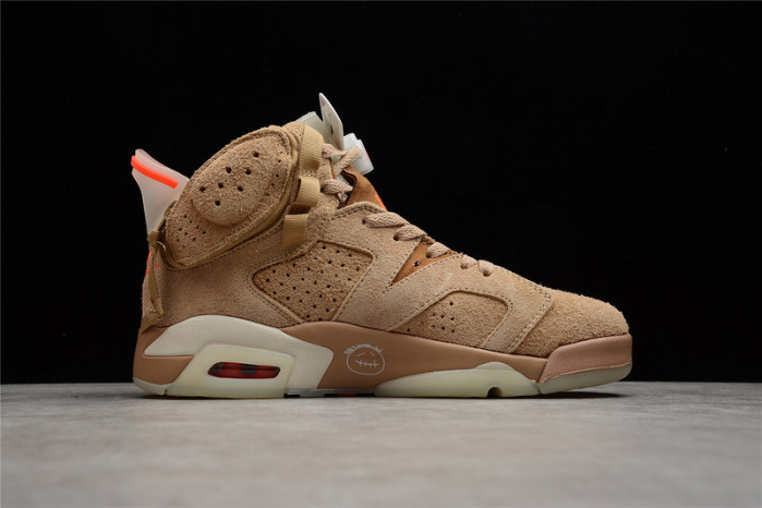 travis scott x air jordan 6 “british khaki ” dh0690-200
