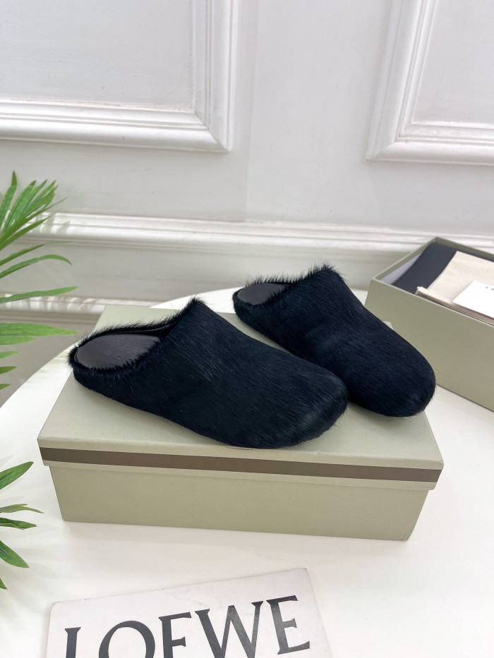 black long hair calfskin fussbett sabot mar01