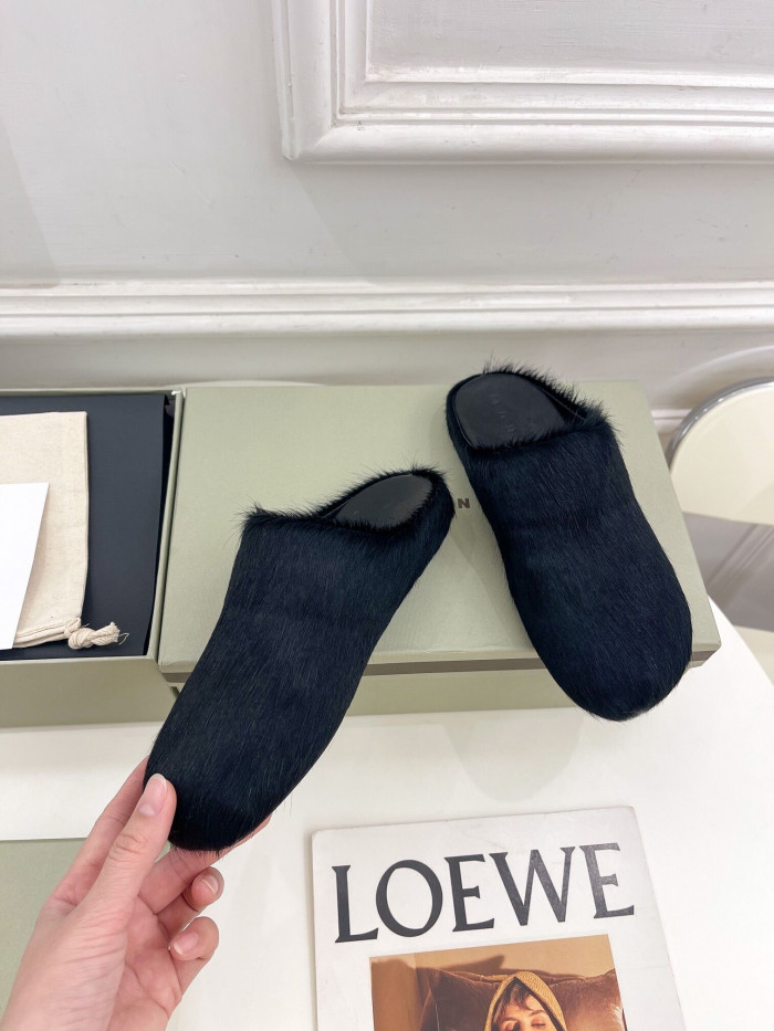 black long hair calfskin fussbett sabot mar01