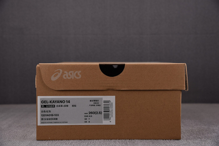 As*ic*s gel-kayano 14 white classic red 1201a019-103