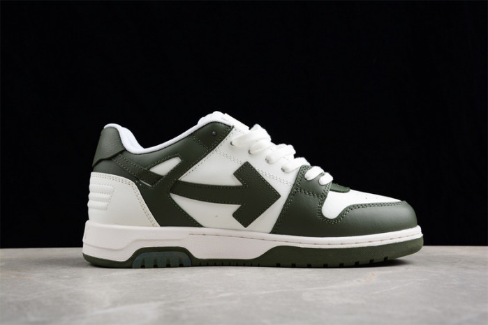 OW Out Of Office OOO Low Tops White Khaki OMIA189S23LEA0015901