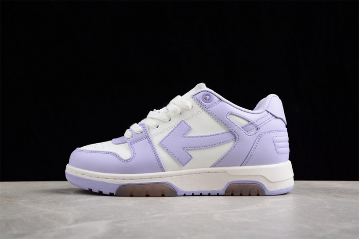 OW Out Of Office Calf Leather White Lilac OWIA259F22LEA0010136
