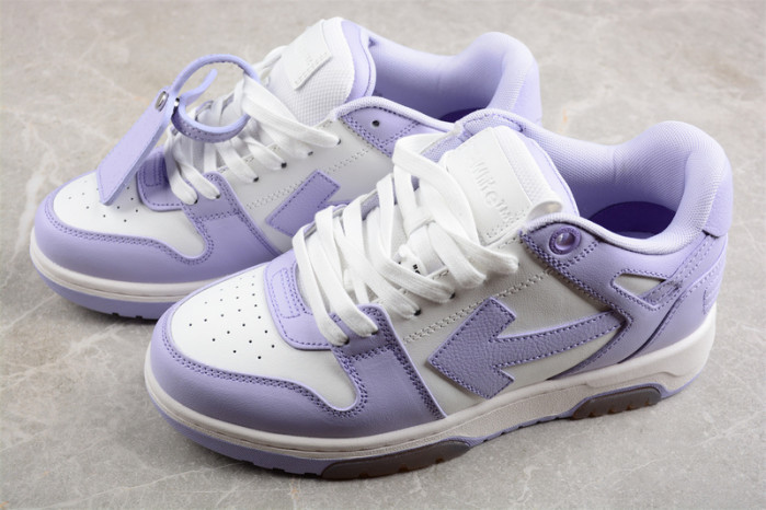 OW Out Of Office Calf Leather White Lilac OWIA259F22LEA0010136