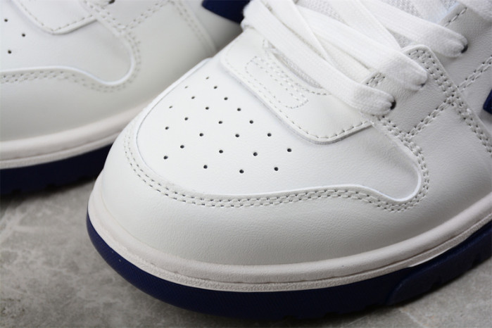 OFW Out Of Office OOO Low Tops White White Navy Blue OMIA189F22LEA0010146