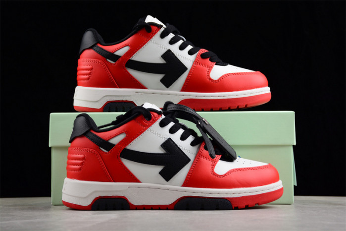 OFW Out Of Office OOO Low Tops Black White Red OMIA189S22LEA0012510