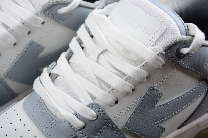 OFW Out Of Office "OOO" Low Tops Grey White OMIA189S22LEA0010109