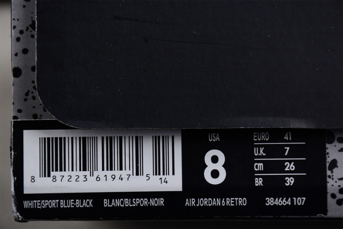 air jordan 6 retro sport blue 384664-107