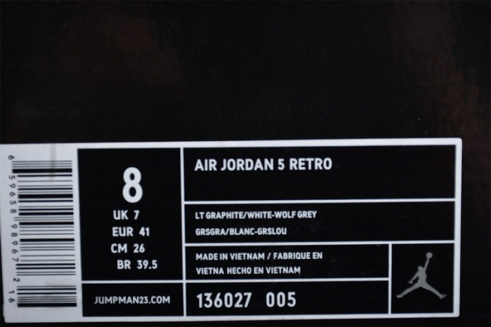 Air Jordan 5 Retro Wolf Grey 136027-005
