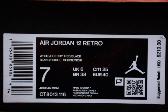 air jordan 12 "cherry" ct8013-116
