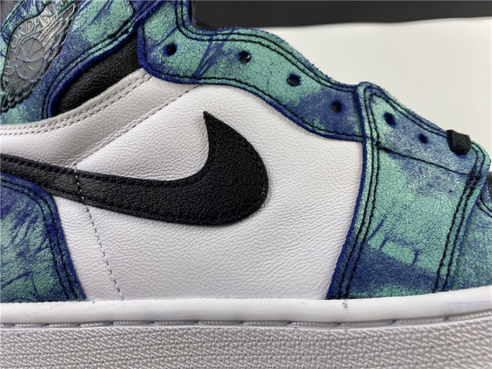 air jordan 1 tie-dye white black aurora green cd0461-100