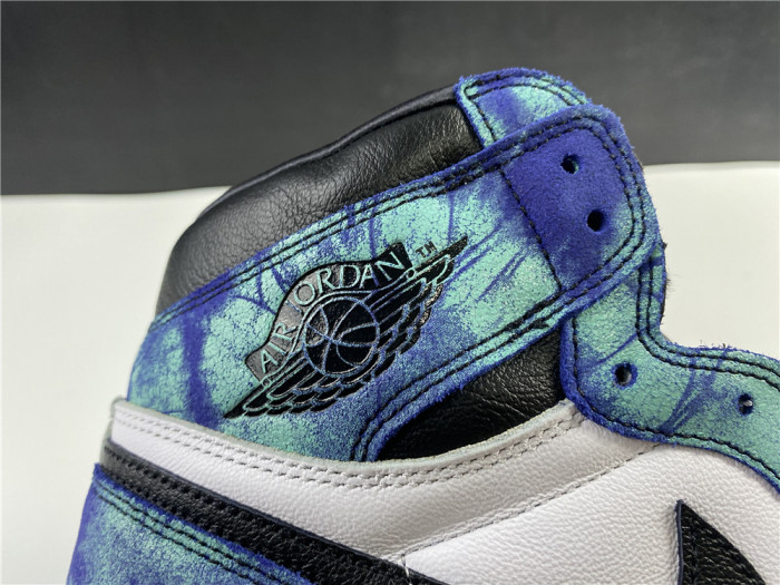 air jordan 1 tie-dye white black aurora green cd0461-100