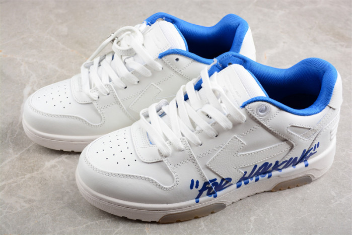 OW Out Of Office OOO Low Tops For Walking White Royal Blue OMIA189C99LEA0050142