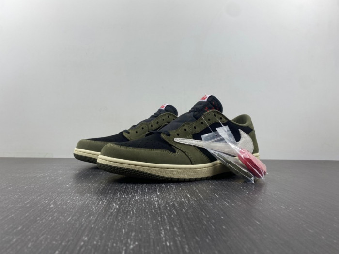 travis scott x air jordan 1 low og “black olive” dm7866-002