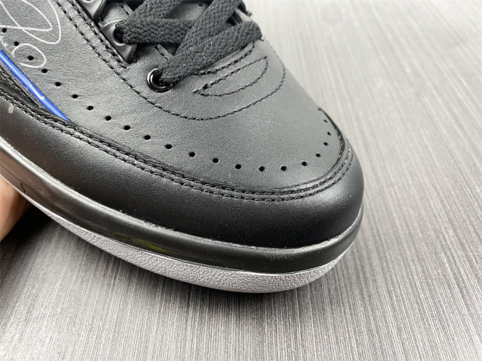 air jordan 2 retro low sp ofw black blue dj4375-004