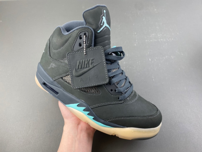 Air Jordan 5 Retro SoleFly Black Aurora Green IU0734-001