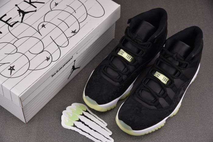 Air Jordan 11 Retro Black Barely Volt  IB1378-001