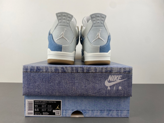 air jordan 4 retro tex De*1m worn blue (women