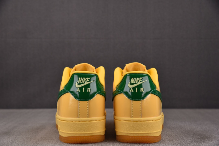 Nike Air Force 1 Low Patent Leather Topaz Gold Pine Green IO4489-700